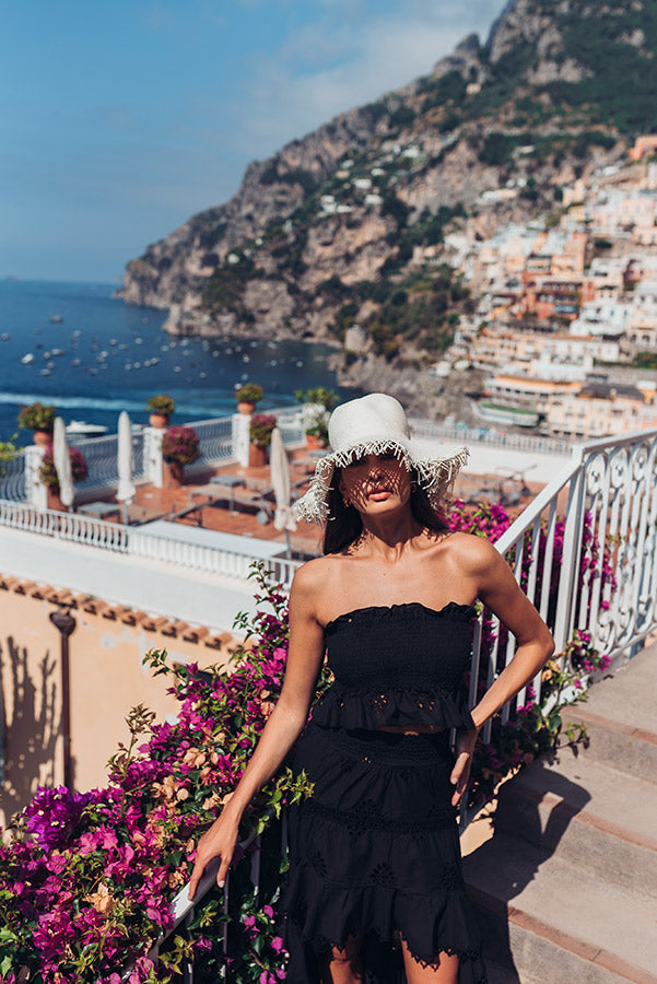 Gonna In Pizzo Patchwork Celeste Boho, Gonna Asimmetrica Fatta A - Foto 11